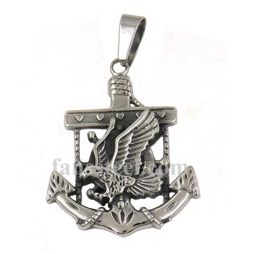 FSP17W28 eagle anchor marine pendant - Click Image to Close